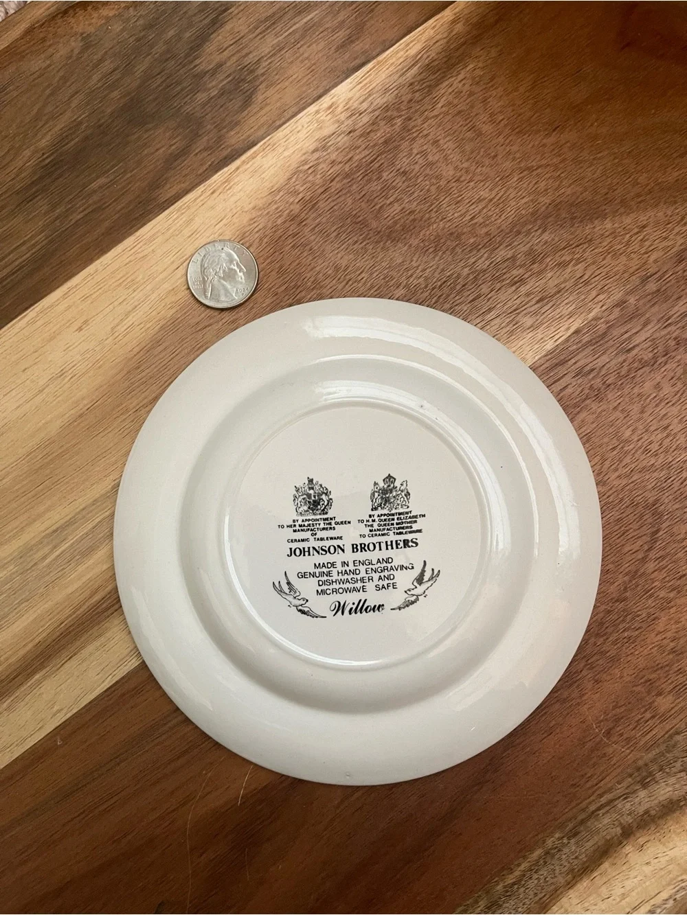 Churchill China Blue Willow Vintage Decorative Porcelain Plate - Blue and White